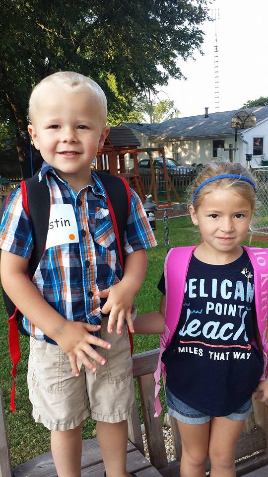 Austins first day of Pre School Aug 2014
